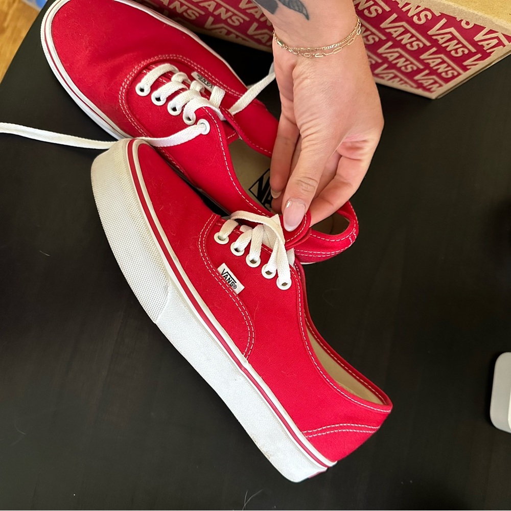 Red Vans only worn twice